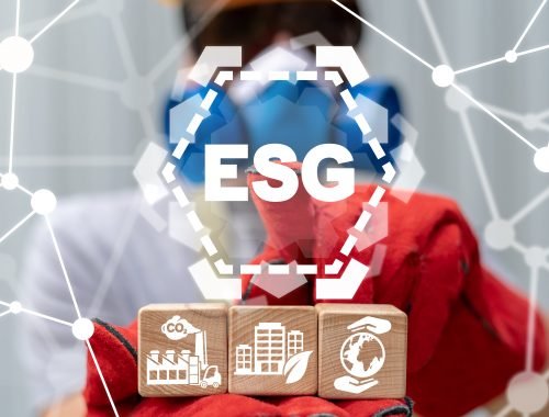ESG Environmental Social Governance Industrial Concept.