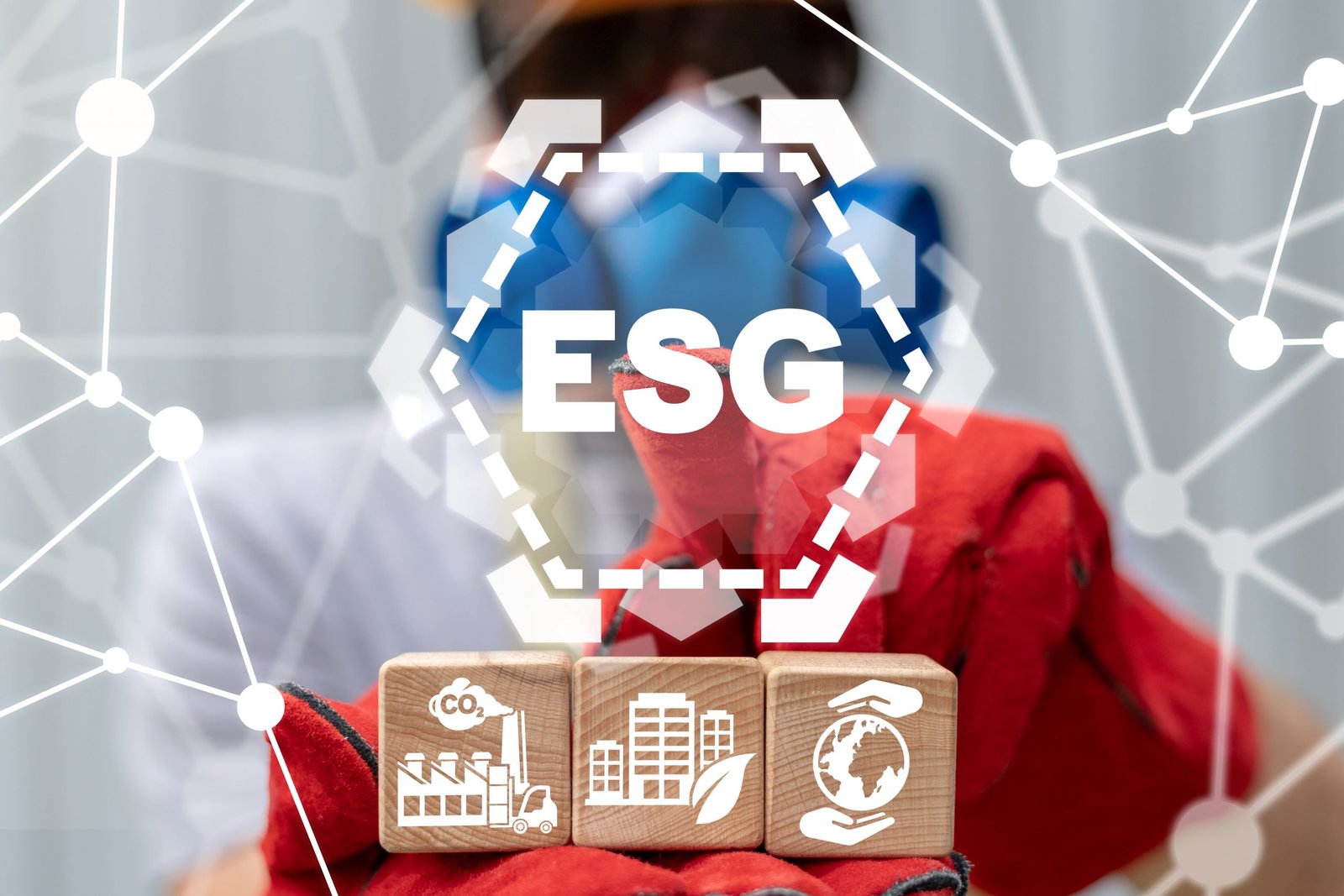 ESG Environmental Social Governance Industrial Concept.